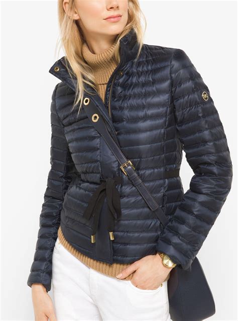 navy michael kors short nylon field jacket|Amazon.com: Michael Kors Navy Jacket.